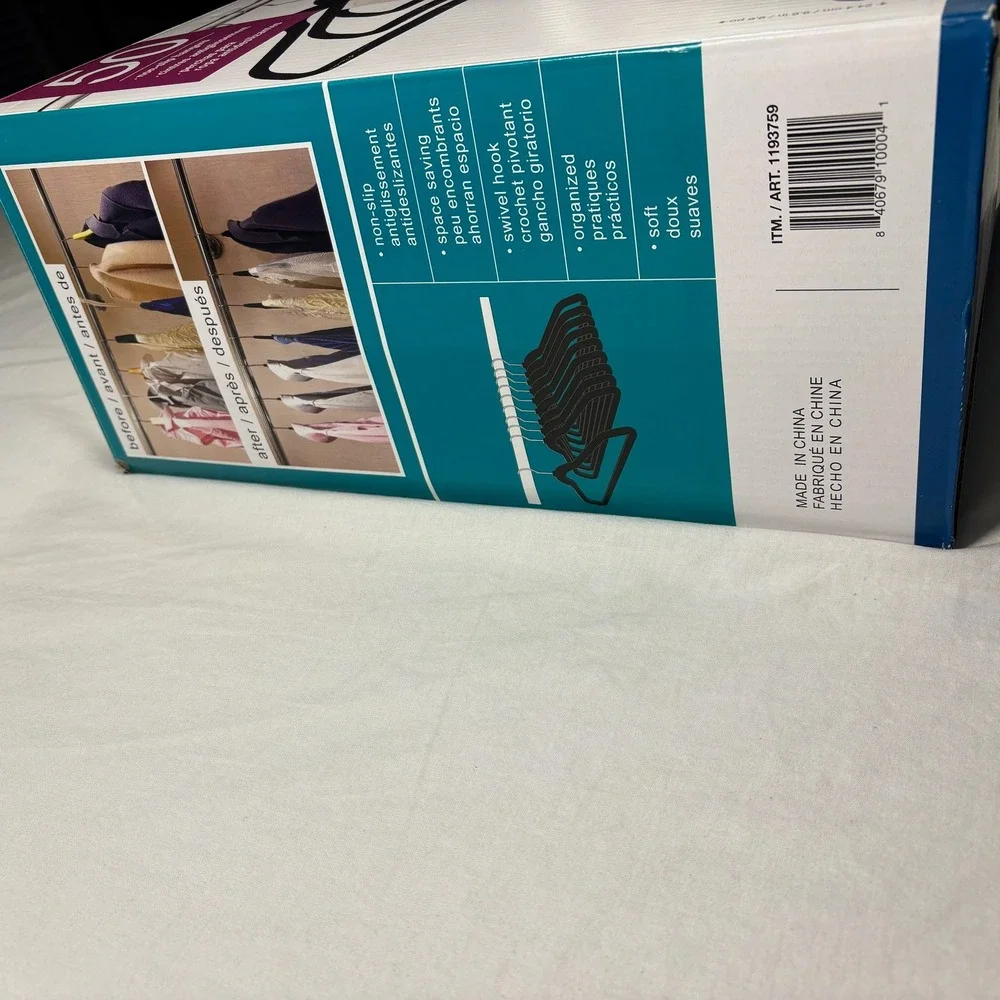 Non-Slip Hangers‎ 50 Count Black NEW